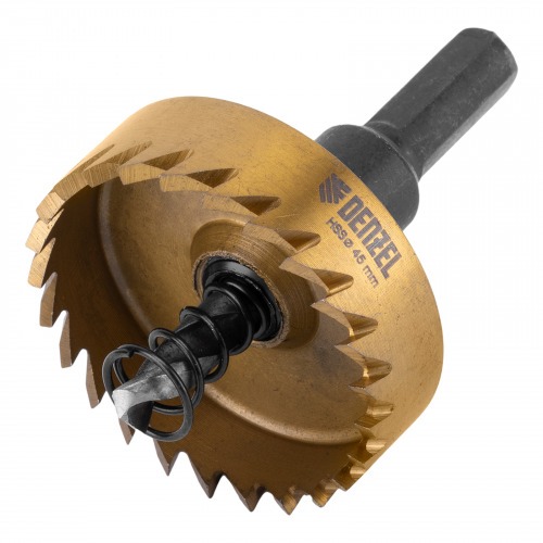 Serra copo para metal 45 mm revestimento em Nitreto de Titânio com suporte Serra copo para metal 45 mm revestimento em Nitreto de Titânio com suporte