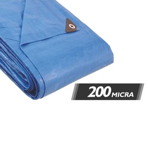 Lona reforçada de polietileno azul 9 m x 8 m  