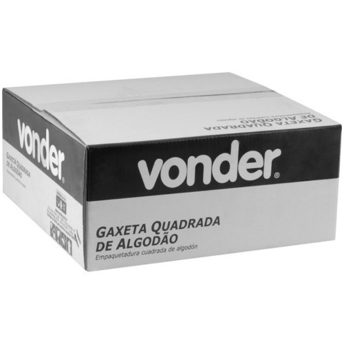 Gaxeta de algodo quadrada ensebada 3/4