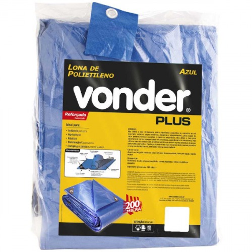Lona refor�ada de polietileno azul 15 m x 4 m