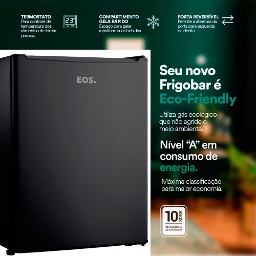 Frigobar 71 litros porta reversvel Ice Compact preto - EFB81P  110V