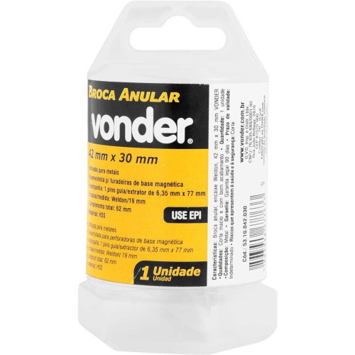 Broca anular encaixe Weldon 42 mm x 30 mm 