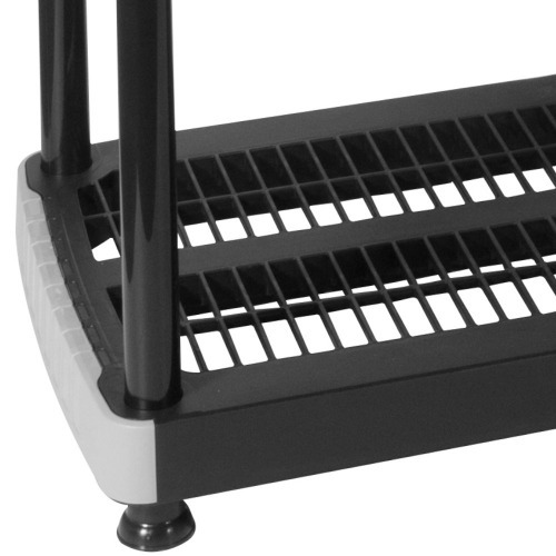 Estante pl�stica preta com 4 prateleiras