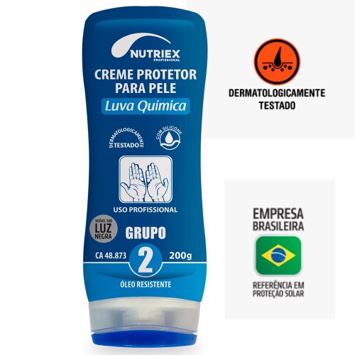 Creme protetor para a pele Luva qumica grupo 2 - 200g