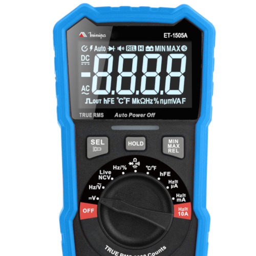 Multímetro digital portátil True RMS CAT III 600V - ET-1505A Multímetro digital portátil True RMS CAT III 600V - ET-1505A