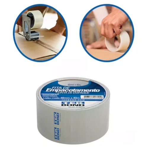 Fita adesiva transparente 48 mm x 40 m  Fita adesiva transparente 48 mm x 40 m