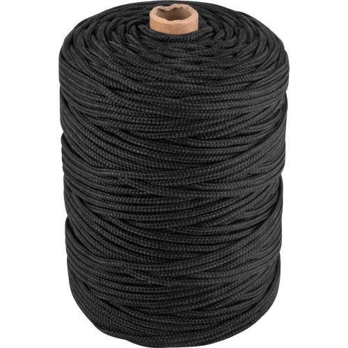 Corda multifilamento 6,0 mm cor preta rolo com 191 m Corda multifilamento 6,0 mm cor preta rolo com 191 m