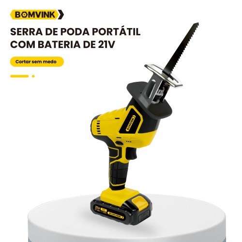 Serra de poda a bateria 21V com 2 baterias - BOM-9702  110V/220V Serra de poda a bateria 21V com 2 baterias - BOM-9702  110V/220V
