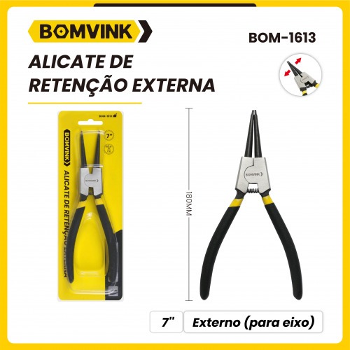 Alicate para anis externo bico reto 7