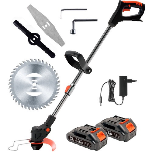 Roçadeira lateral a bateria 21V com 2 baterias e acessórios - BOM-9109  110V/220V Roçadeira lateral a bateria 21V com 2 baterias e acessórios - BOM-9109  110V/220V
