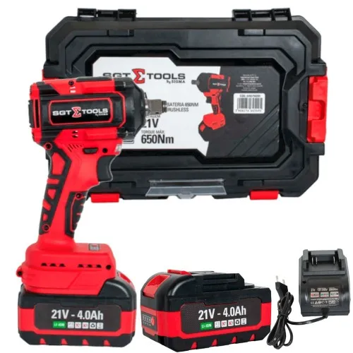 Mini chave de impacto a bateria 21V 4Ah 1/2