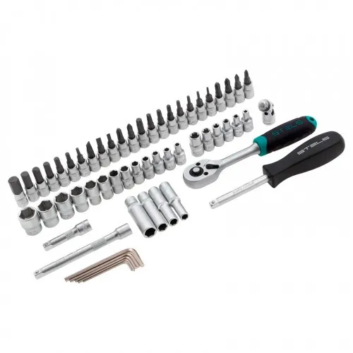 Jogo de soquete sextavado encaixe 1/4