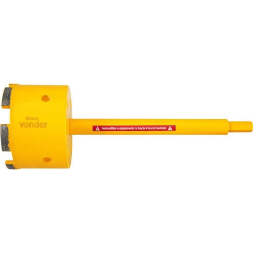 Serra copo diamantada 80 mm com haste de 3/8