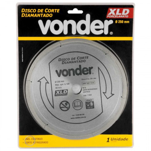 Disco diamantado liso 250 mm para porcelanato  Disco diamantado liso 250 mm para porcelanato