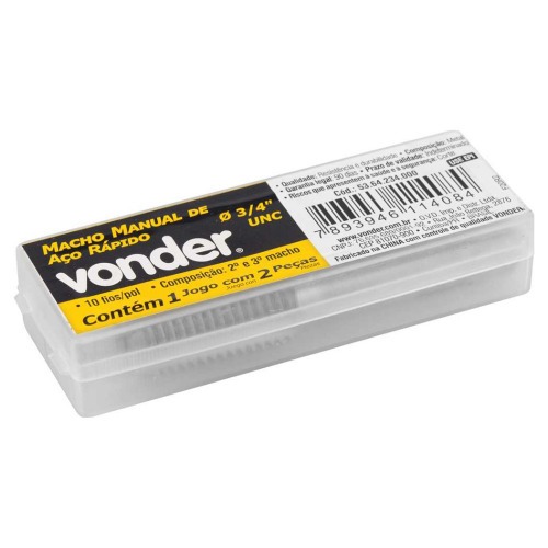 Jogo de macho manual ao rpido 3/4