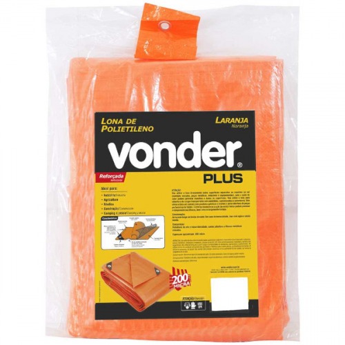 Lona reforçada de polietileno laranja 3 m x 3 m Lona reforçada de polietileno laranja 3 m x 3 m