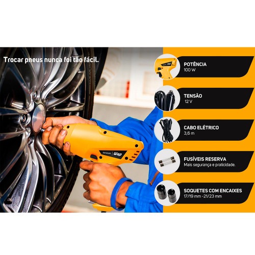 Parafusadeira de Roda 12V com 2 soquetes e maleta - CAR 12V WAP Parafusadeira de Roda 12V com 2 soquetes e maleta - CAR 12V WAP