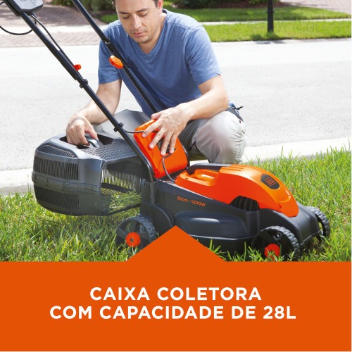 Cortador de grama elétrico 1.200W corte de 32 cm com recolhedor - GR1000  110V Cortador de grama elétrico 1.200W corte de 32 cm com recolhedor - GR1000  110V