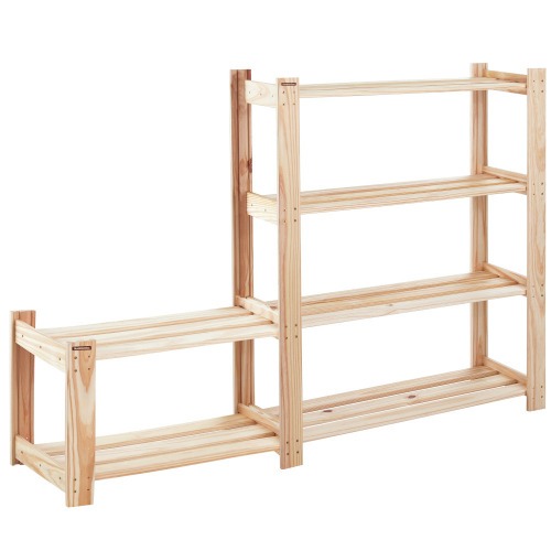 Estante Modulare em madeira pinus com 4 prateleiras 62,2 x 30,2 x 107,2 cm  Estante Modulare em madeira pinus com 4 prateleiras 62,2 x 30,2 x 107,2 cm