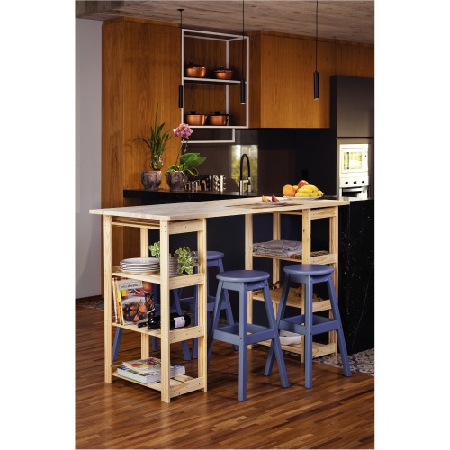 Estante Modulare em madeira pinus com 4 prateleiras 62,2 x 30,2 x 107,2 cm  Estante Modulare em madeira pinus com 4 prateleiras 62,2 x 30,2 x 107,2 cm