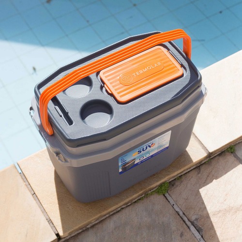 Caixa trmica 20 litros com ala cinza 3501CI - SUV 20L 