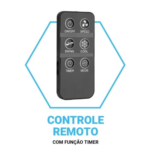 Climatizador de ar portátil 4 em 1 com controle remoto - PCL05A  110V Climatizador de ar portátil 4 em 1 com controle remoto - PCL05A  110V