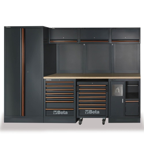 Armário Mobiliário modular para oficina com kit 268 ferramentas - C45 PRO W Armário Mobiliário modular para oficina com kit 268 ferramentas - C45 PRO W