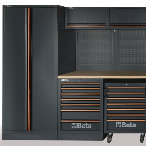 Armário Mobiliário modular para oficina com kit 268 ferramentas - C45 PRO W Armário Mobiliário modular para oficina com kit 268 ferramentas - C45 PRO W