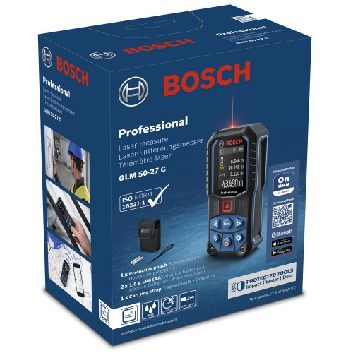 Trena a laser vermelho leitura até 50 metros com Bluetooth - GLM 50-27 C Trena a laser vermelho leitura até 50 metros com Bluetooth - GLM 50-27 C