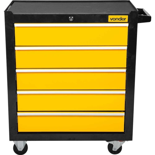 Carro para ferramentas fechado com 5 gavetas