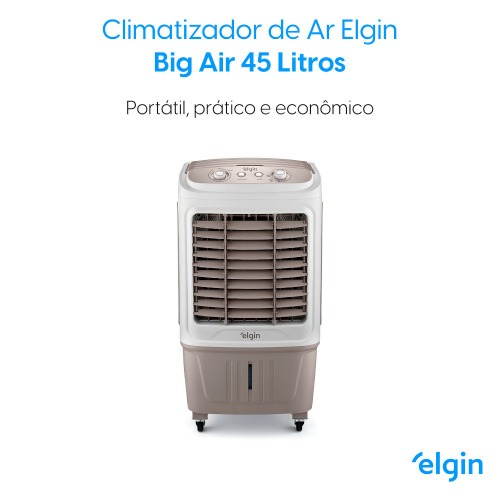 Climatizador de ar evaporativo port�til 103 Watts 45L 40m� - Big Air  110V