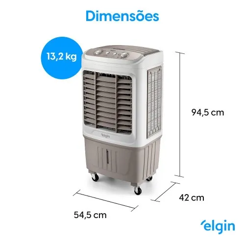 Climatizador de ar evaporativo portátil 107 Watts 45L 40m² - Big Air  220V