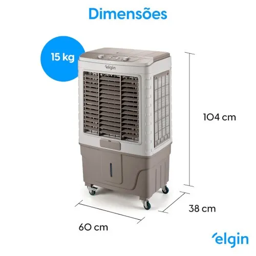 Climatizador de ar evaporativo portátil 177 Watts 65L 60m² - Big Air  110V