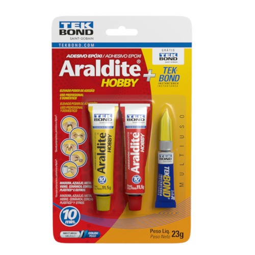 Cola epóxi Araldite hobby 23g + supercola 2g Cola epóxi Araldite hobby 23g + supercola 2g