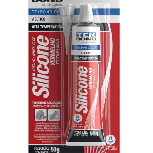 Silicone acético para alta temperatura 50 gramas Silicone acético para alta temperatura 50 gramas