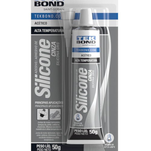Silicone acético para alta temperatura 50 gramas Silicone acético para alta temperatura 50 gramas