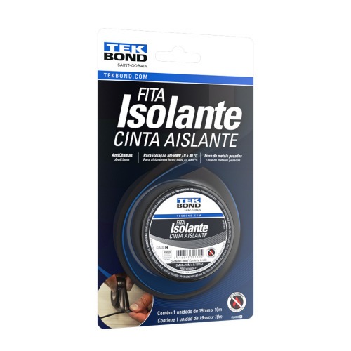 Fita isolante 19 mm x 5 metros Fita isolante 19 mm x 5 metros