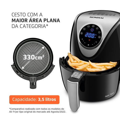Fritadeira eltrica sem leo Air Fryer 3,5L 1.500 Watts - AF-30-DI  220V