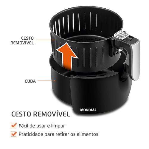 Fritadeira eltrica sem leo Air Fryer 3,5L 1.500 Watts - AF-30-DI  220V