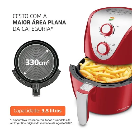 Fritadeira elétrica sem óleo Air Fryer 3,5L 1.500 Watts - AF-32-RI  110V