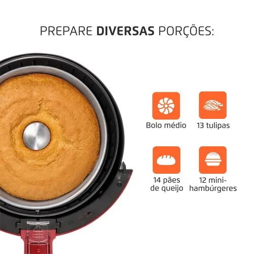 Fritadeira elétrica sem óleo Air Fryer 3,5L 1.500 Watts - AF-32-RI  110V