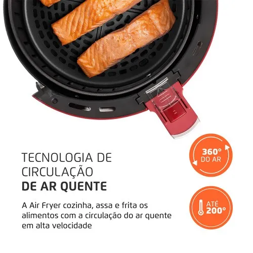 Fritadeira elétrica sem óleo Air Fryer 3,5L 1.500 Watts - AF-32-RI  110V
