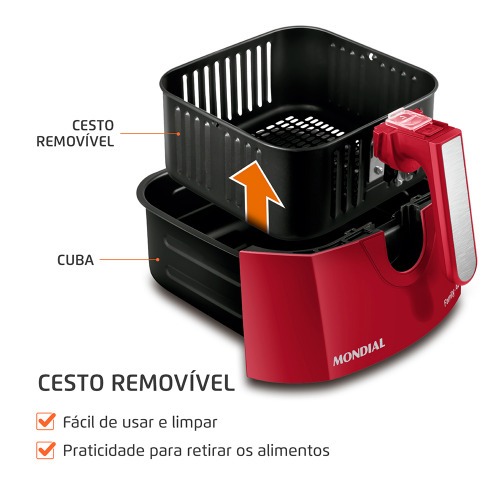 Fritadeira elétrica sem óleo Air Fryer 4L 1.500 Watts - AFN-40-FR  220V Fritadeira elétrica sem óleo Air Fryer 4L 1.500 Watts - AFN-40-FR  220V