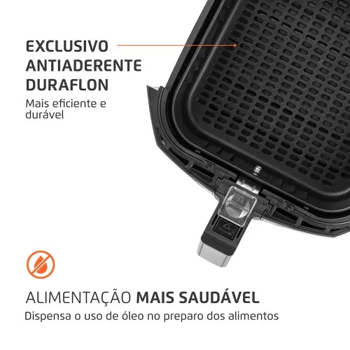 Fritadeira elétrica sem óleo Air Fryer 5L 1900W Grand Family Inox - AFN-50-BI  220V