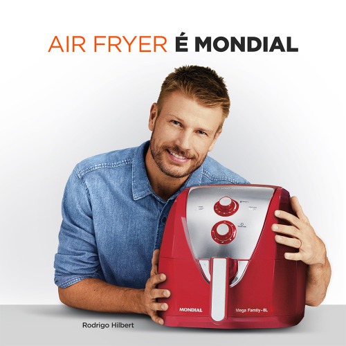 Fritadeira elétrica sem óleo Air Fryer 8L 1900W Mega Family - AFN-80-RI  110V Fritadeira elétrica sem óleo Air Fryer 8L 1900W Mega Family - AFN-80-RI  110V