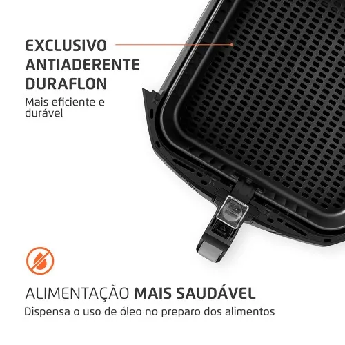 Fritadeira elétrica sem óleo Air Fryer 8L 1900W Mega Family - AFN-80-BI  110V