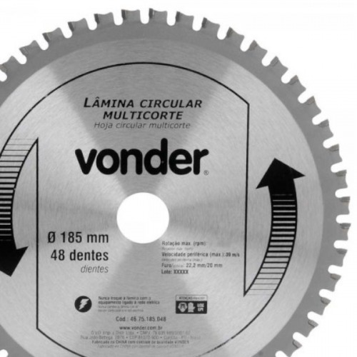 Disco de serra multicorte 185 mm x 48 dentes