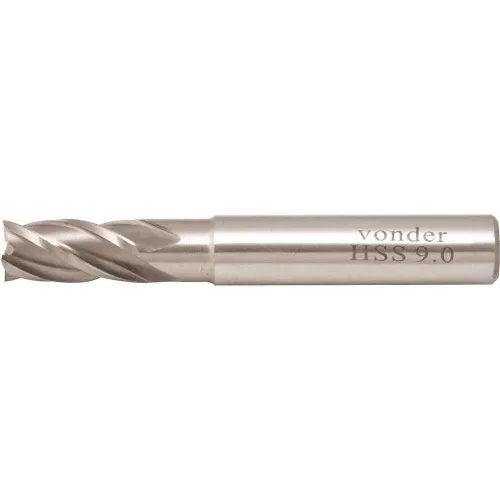Fresa de topo 13 mm 4 cortes aço rápido - DIN844A