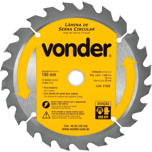 Disco de serra para madeira 180 x 20 x 24 dentes Disco de serra para madeira 180 x 20 x 24 dentes