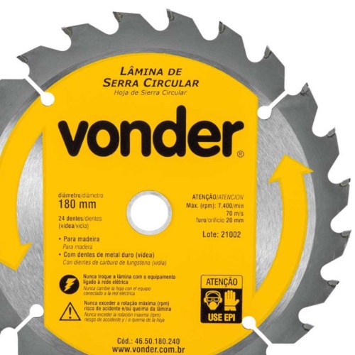 Disco de serra para madeira 180 x 20 x 24 dentes Disco de serra para madeira 180 x 20 x 24 dentes